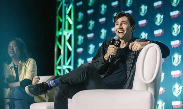 David Tennant and Tiffany Babb at Emerald City Comic Con 2023