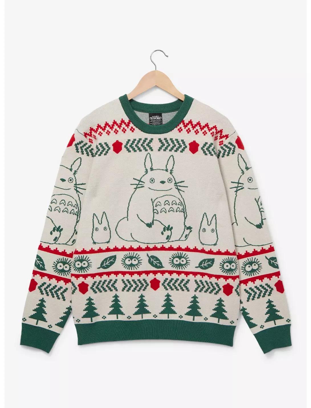 Promotional photograph of Totoro Christmas sweater