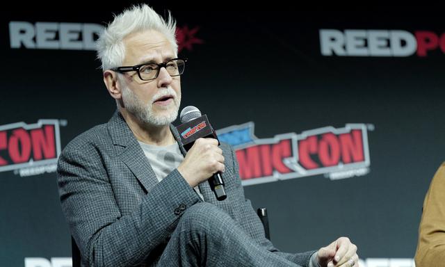 James Gunn at DC Studios' Creature Commandos panel at New York Comic Con 2024