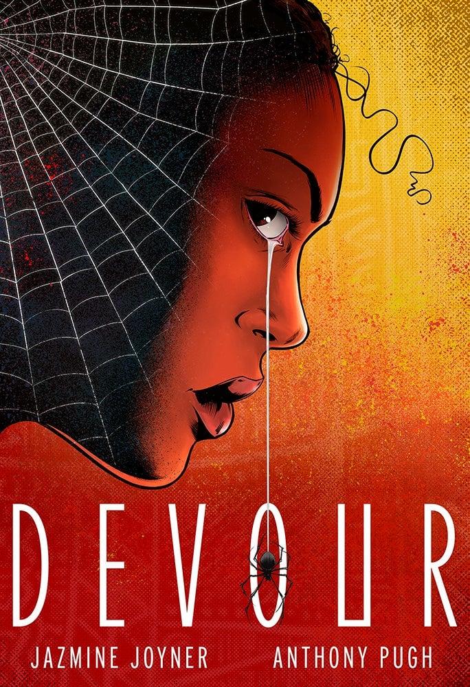 Cover and interior art from Devour