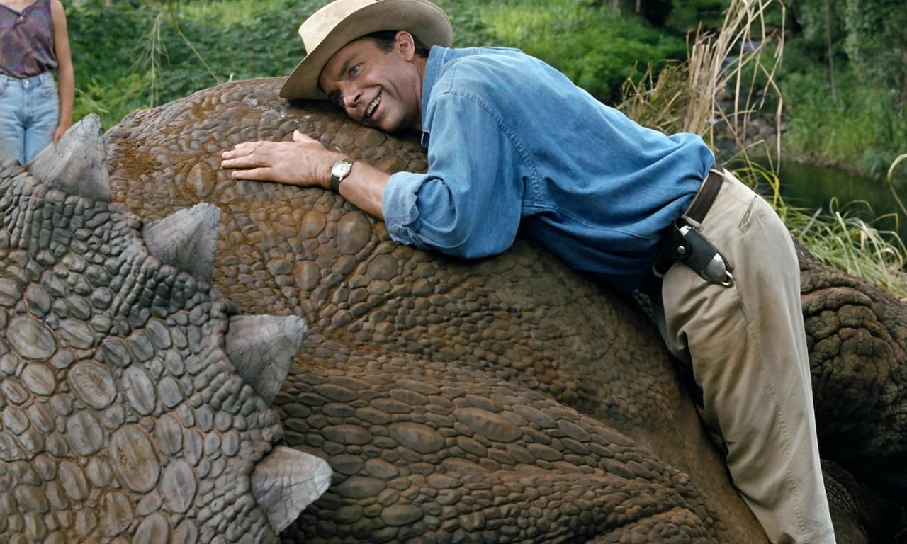 Alan Grant On A Triceratops