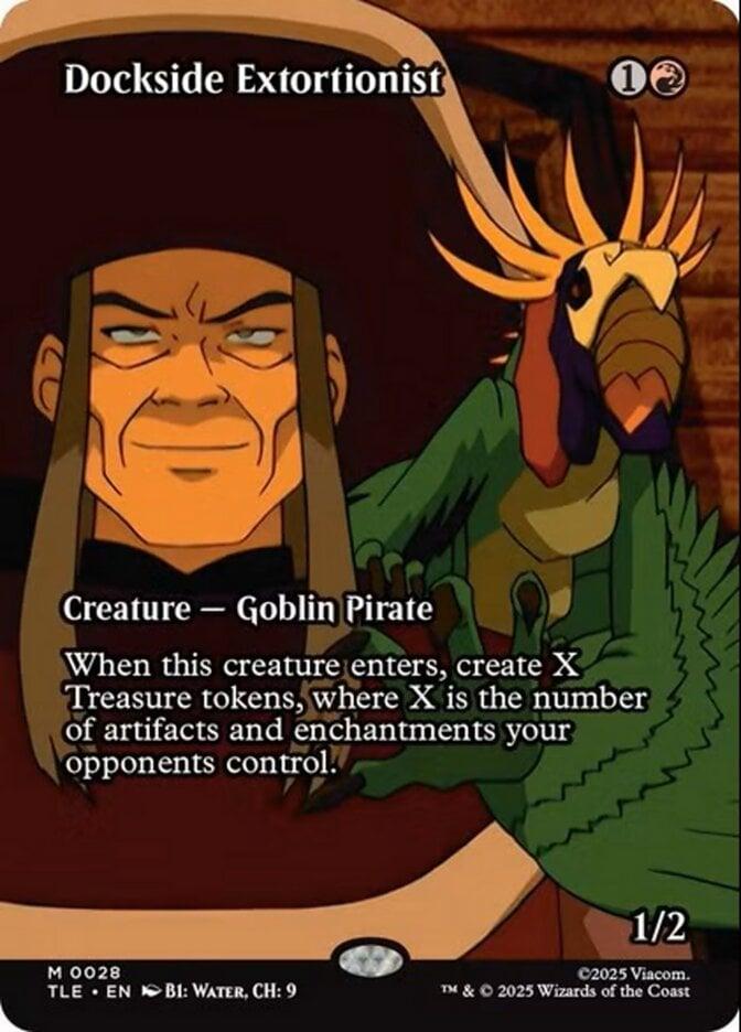 An image of Dockside Extortionist from Magic: The Gathering's Avatar: The Last Airbender set