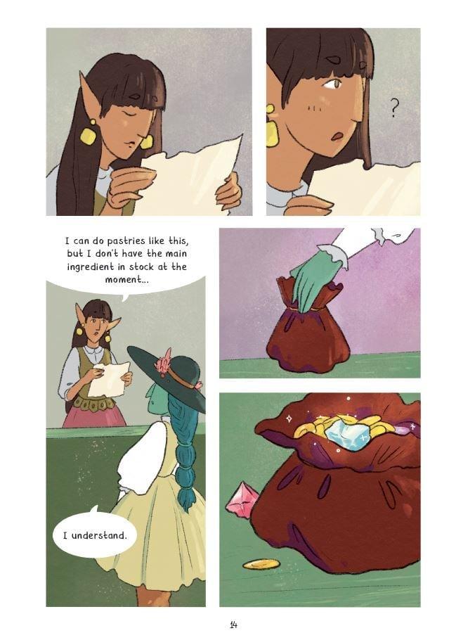 Interior comics pages of The Baker and the Bard