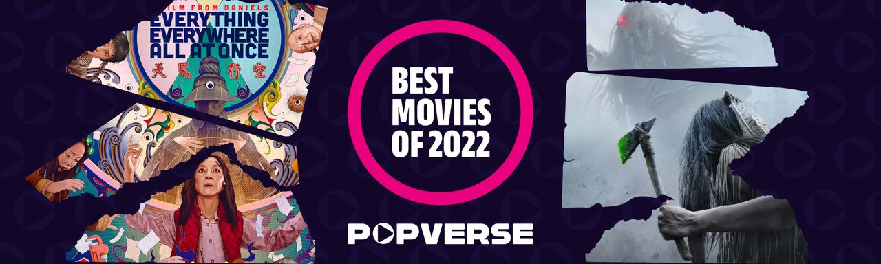 Graphic that reads Best Movies of 2022, featuring posts from Everything Everywhere All at Once and Prey