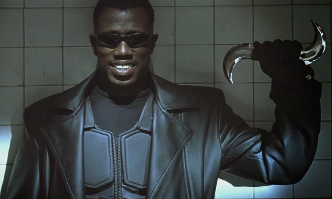 Blade smiling