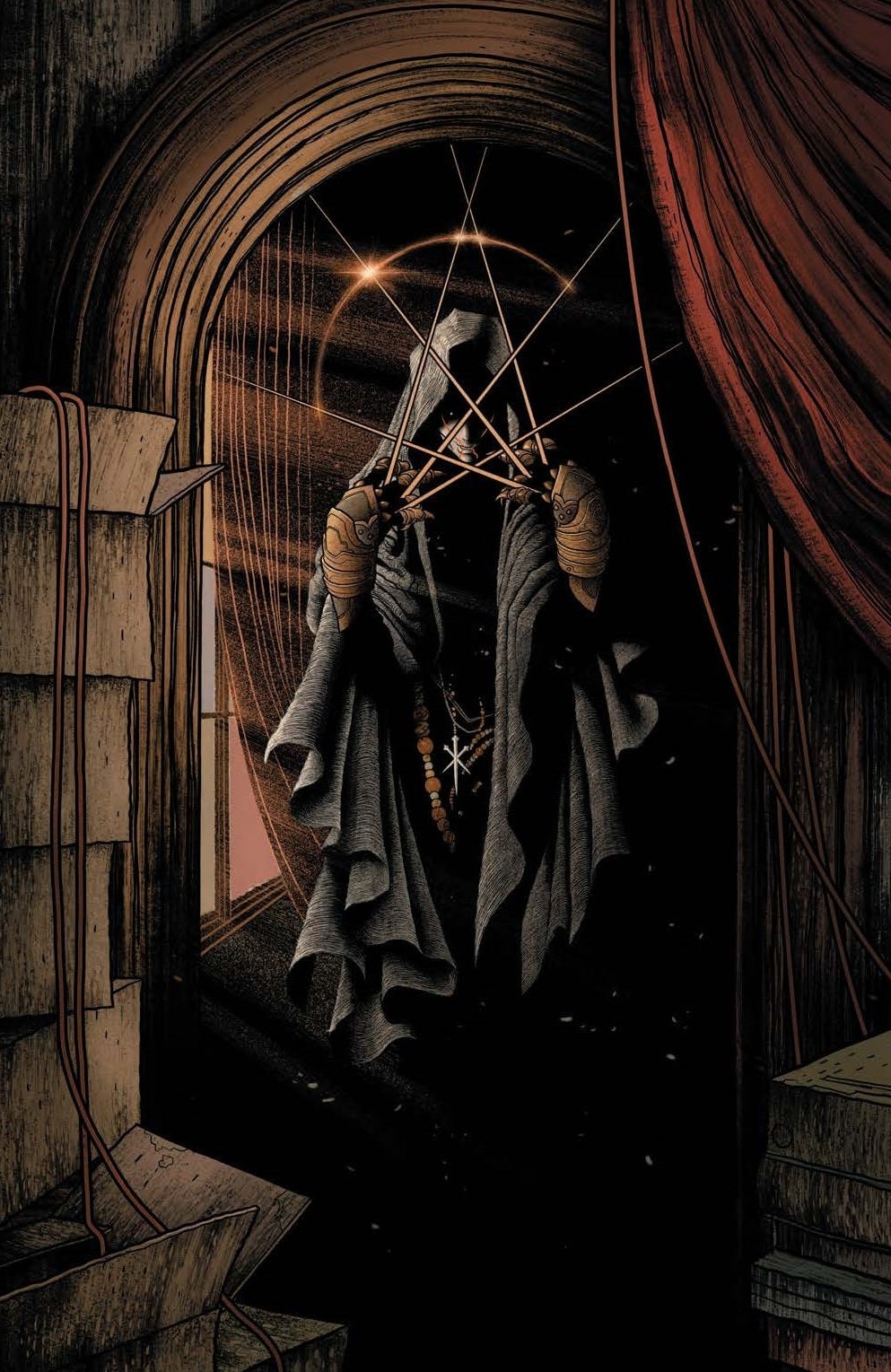 The Virgin emerges from the shadows