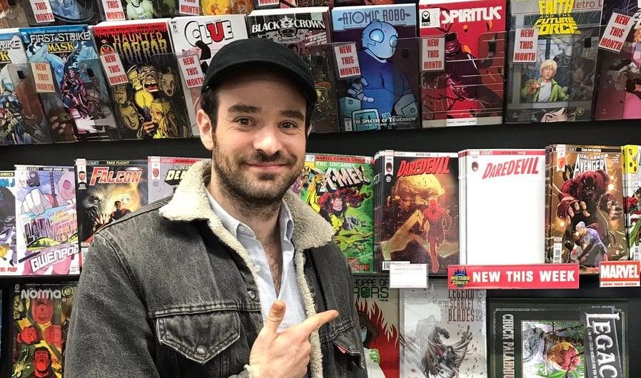 Charlie Cox at Midtown Comics in New York City.