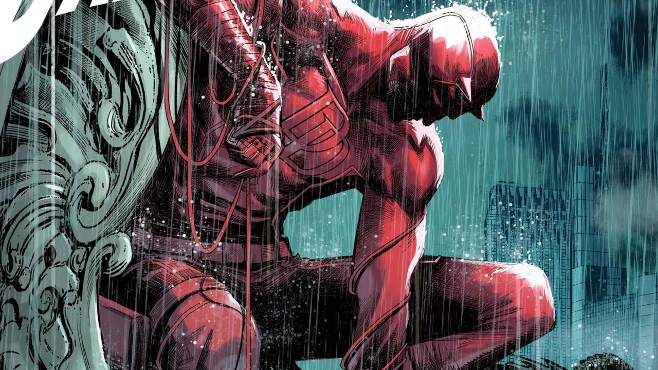 Daredevil broods in the rain