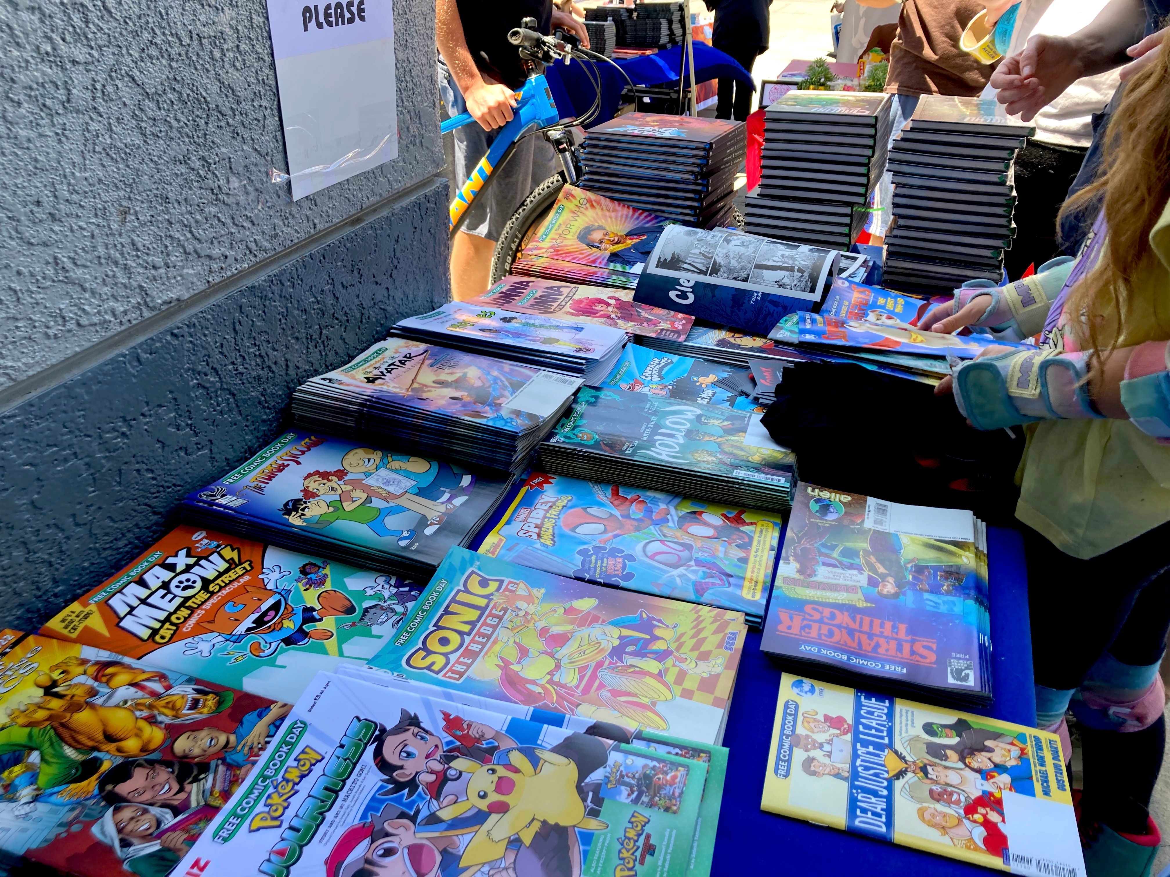 An image of comics during Free Comic Book Day 2022