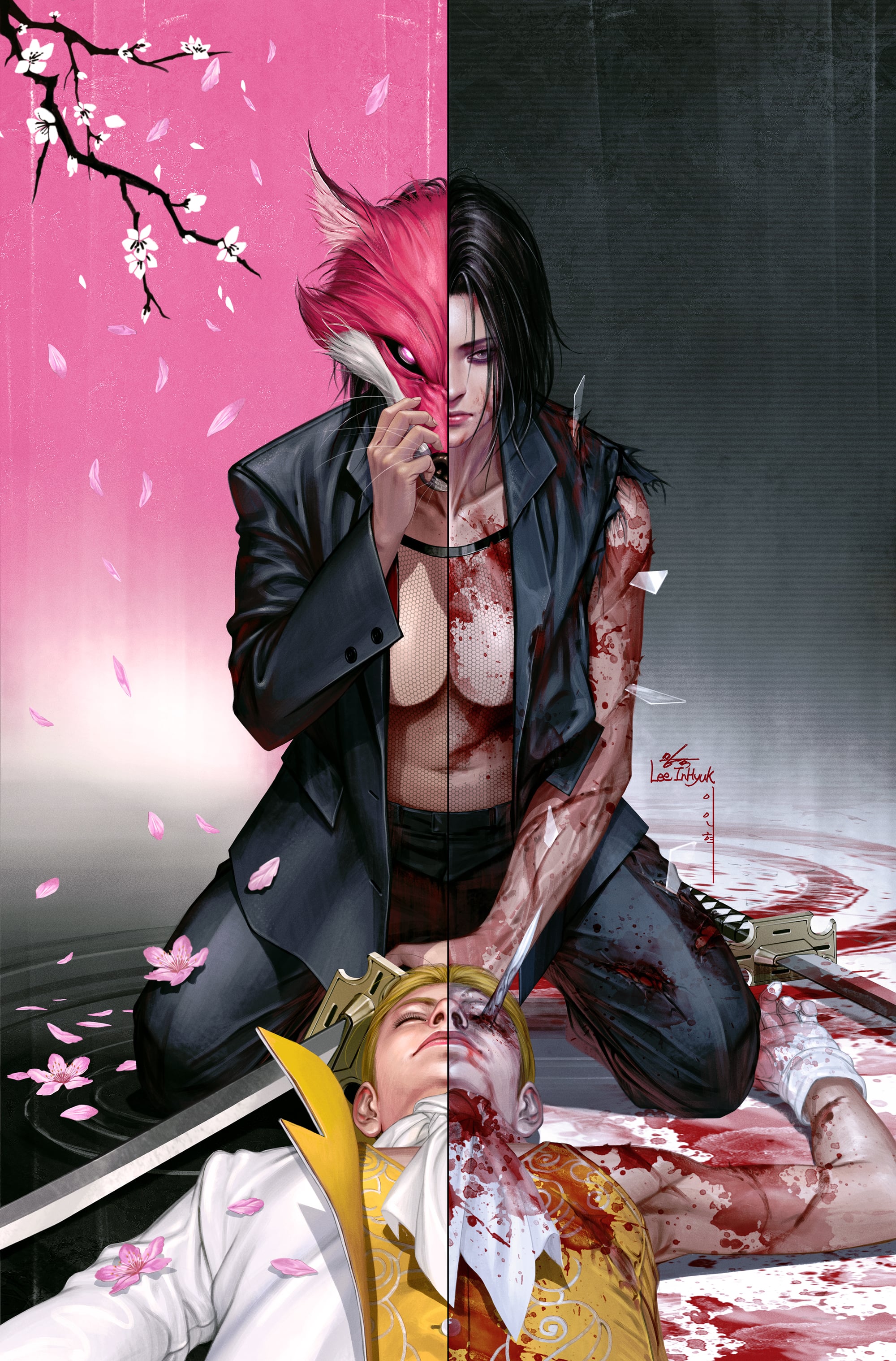 Exquisite Corpses: Fox Mask Killer #1 main cover variant cover by Inhyuk Lee 