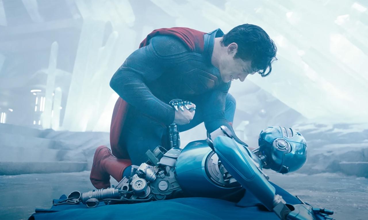 A screenshot from DC Studios' Superman trailer