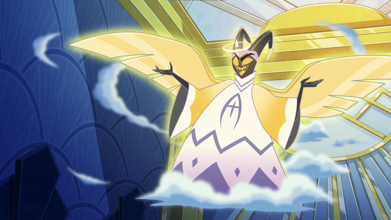 A still of Adam from Hazbin Hotel