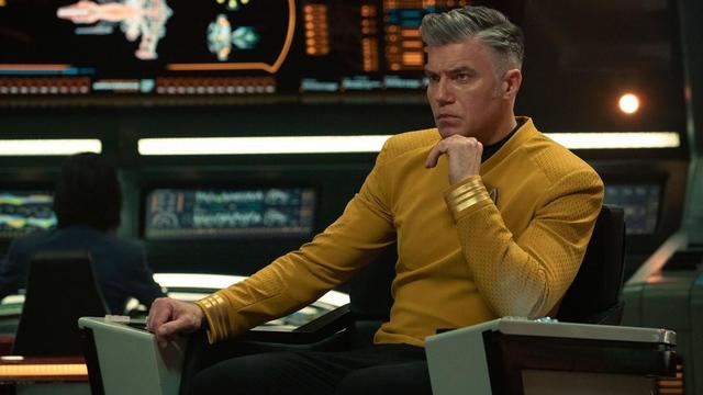 A still of Anson Mount as Captain Pike on Star Trek Strange New Worlds