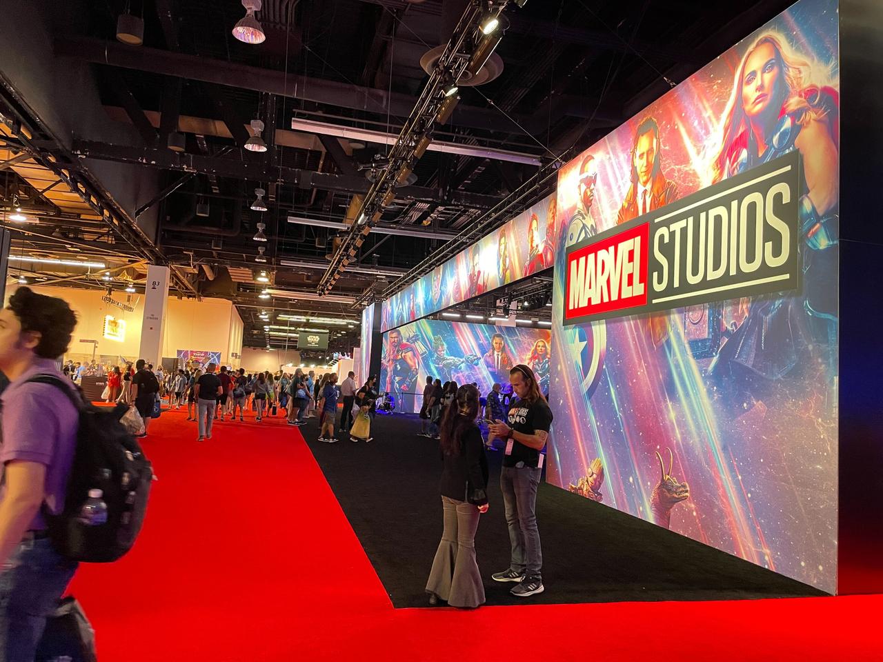 Photograph showcasing Marvel Studios booth at D23