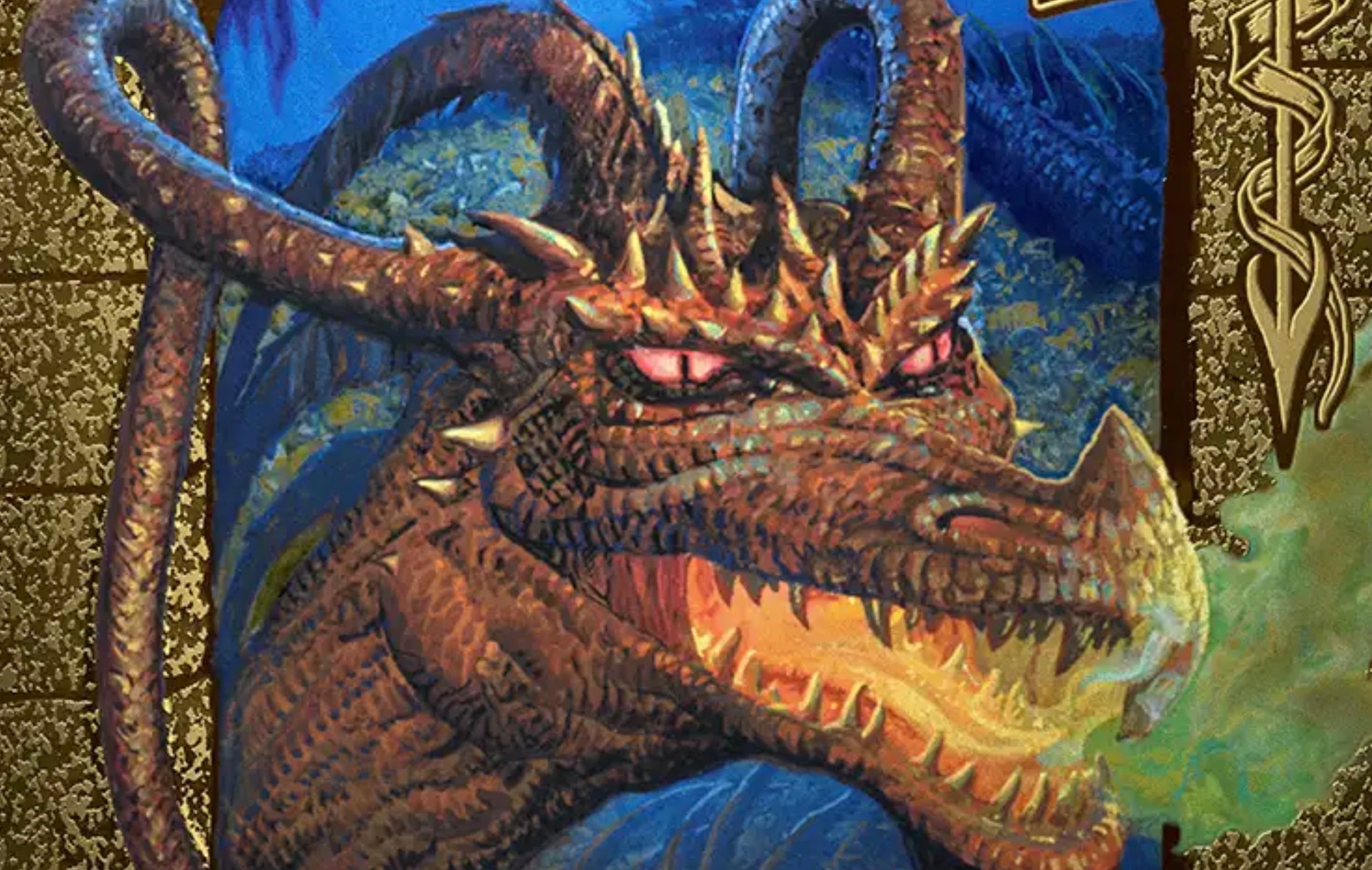 The gleaming gold variant of Smaug, the Magnificent