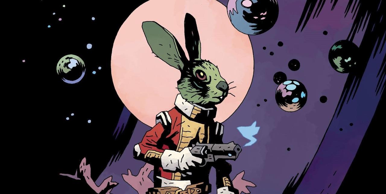 Cropped Mike Mignola art featuring Jaxoxn in Space