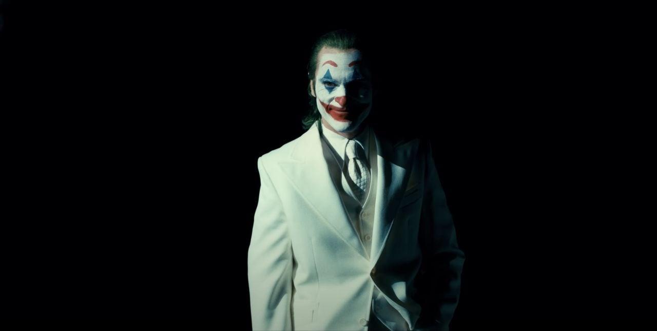 A promotional still of Joaquin Phoenix as Joker in Joker: Folie à Deux