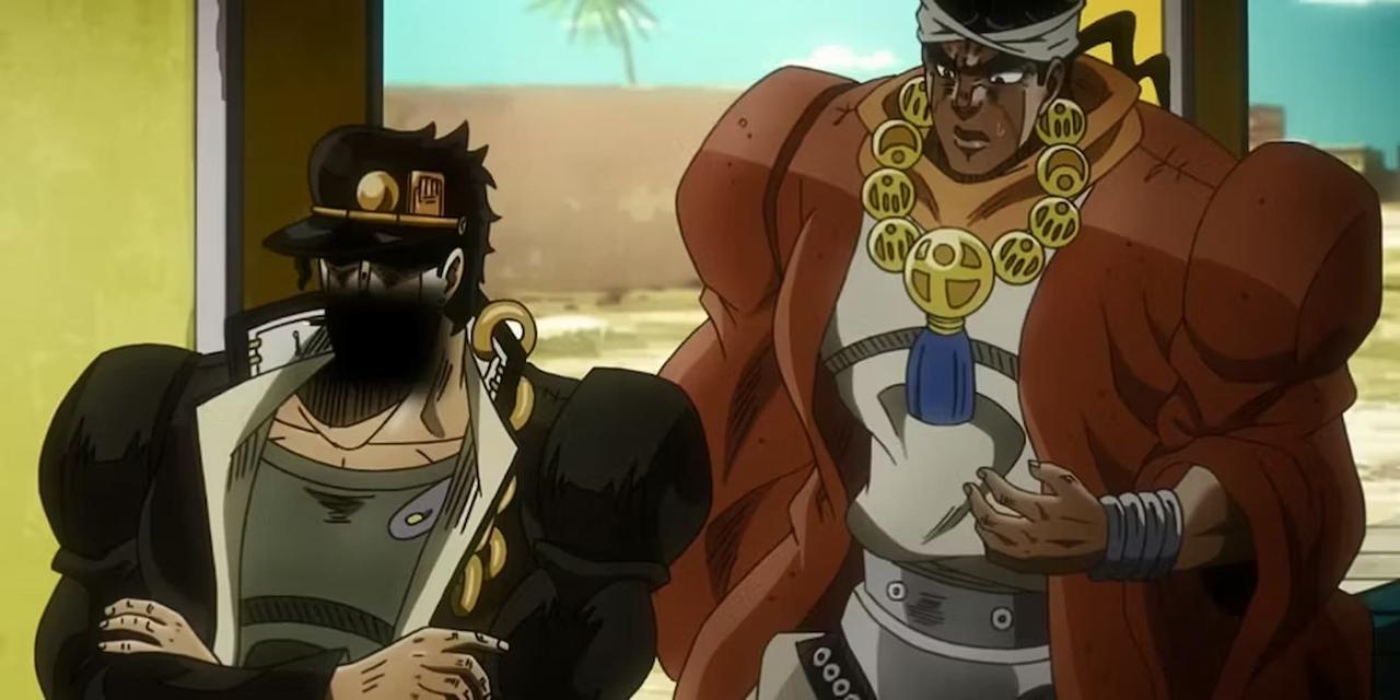 Jotaro's face obscured in JoJo's Bizarre Adventure