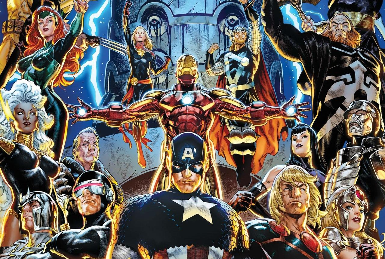 Cropped image of Judgment Day cover featuring characters from the Marvel Universe