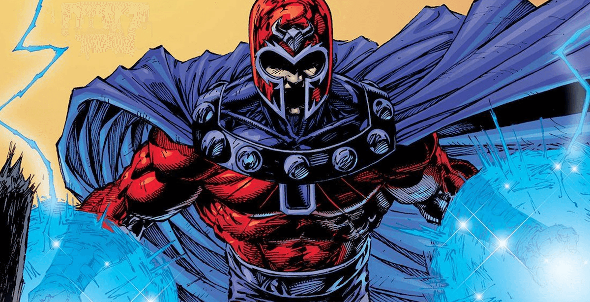 Magneto in his suit using his powers