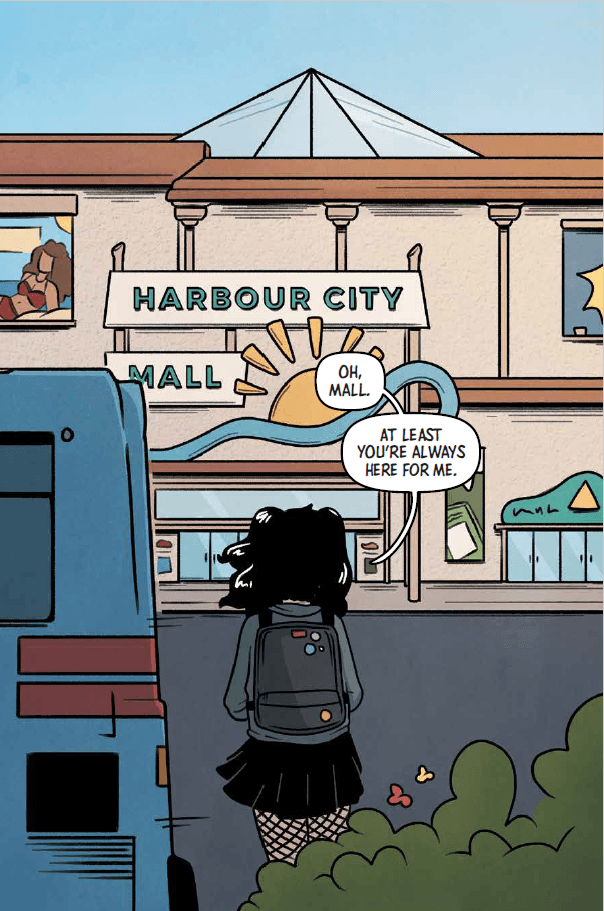 Internal comics page from Mall Goth by Kate Leth