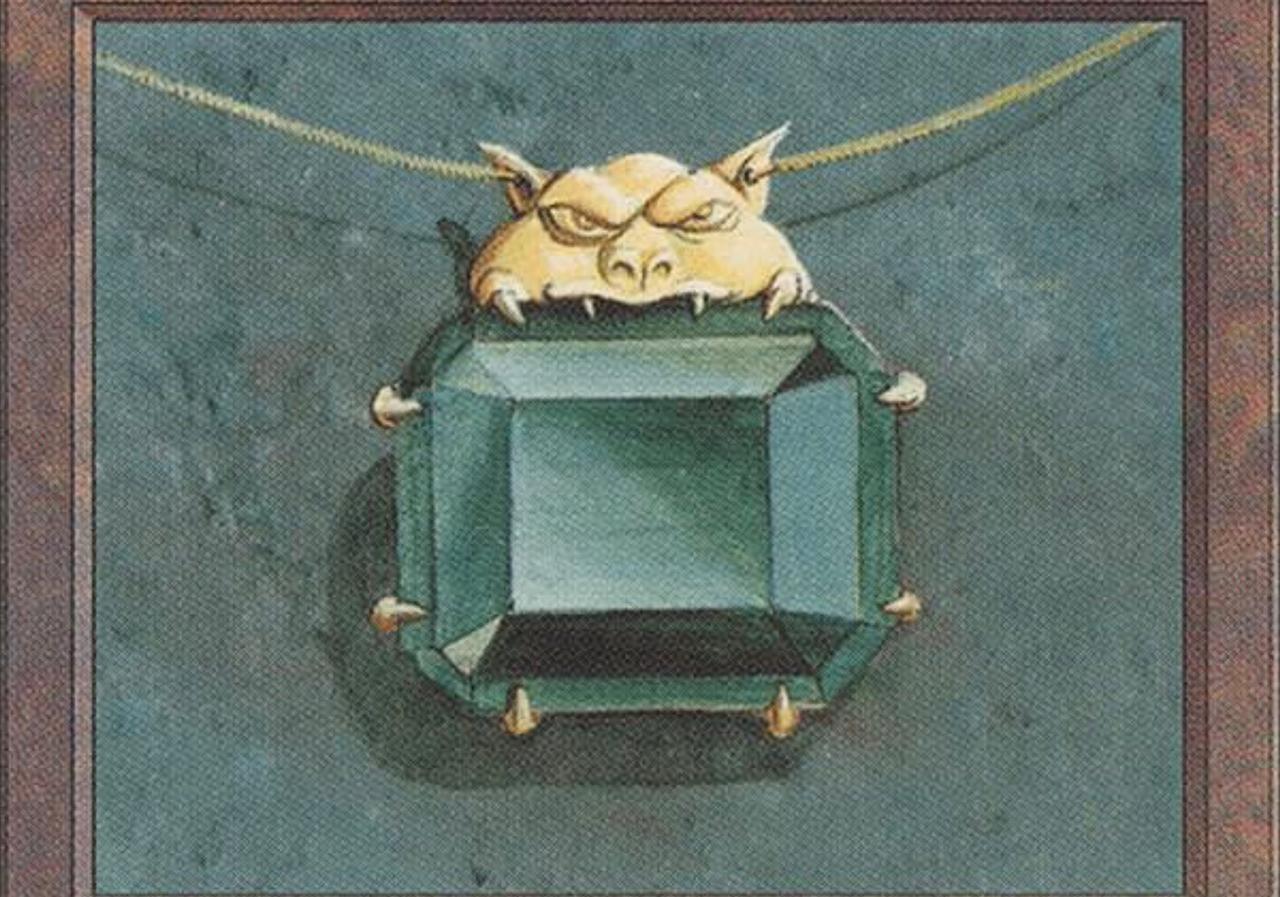 An image of the Mox Emerald card from Magic the Gathering