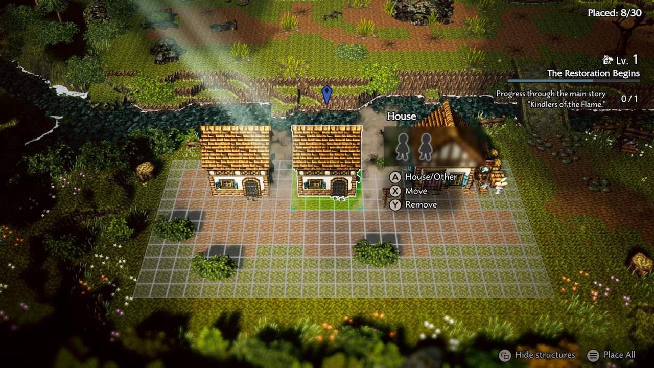 Octopath Traveler 0 Town building