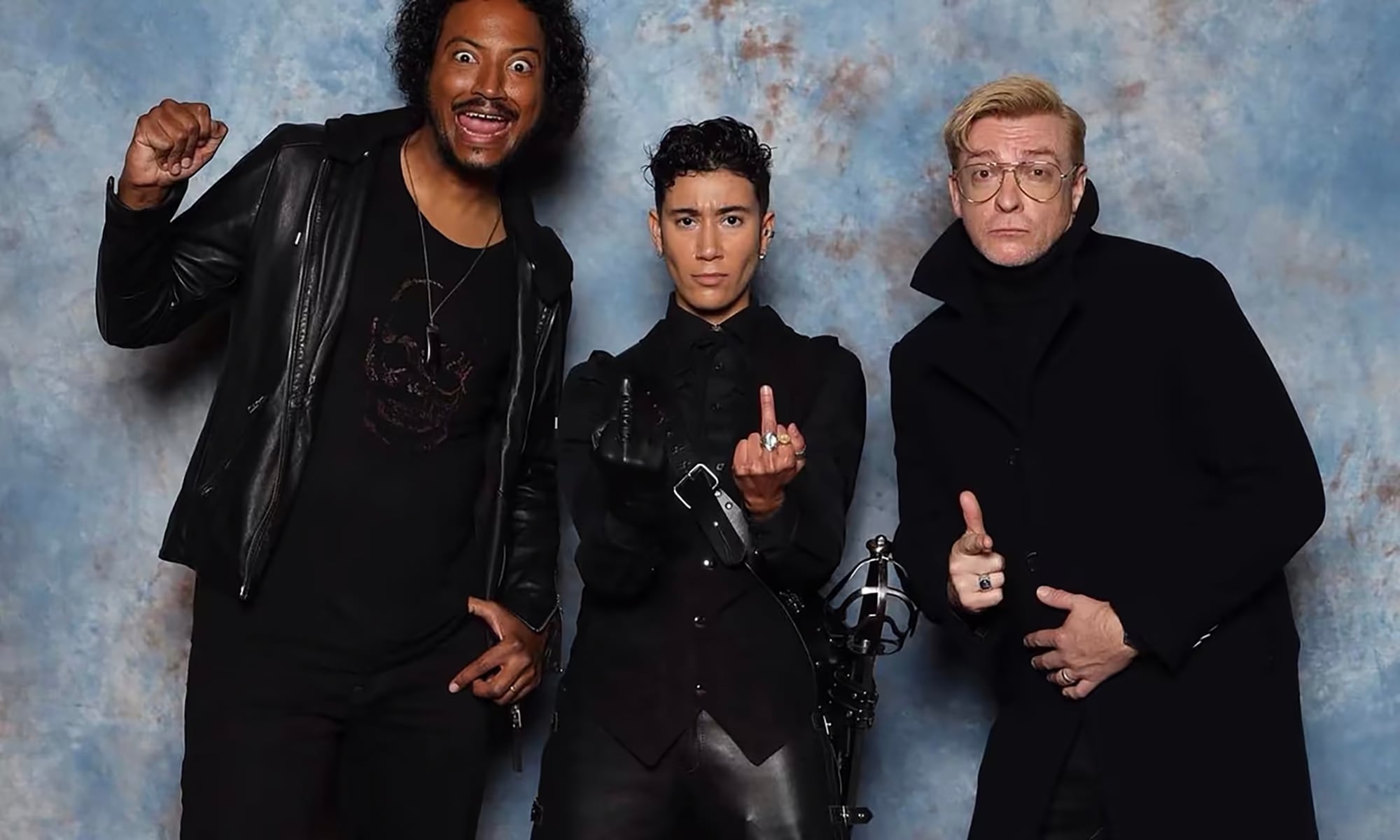 Samba Schutte, Vico Ortiz, and Rhys Darby