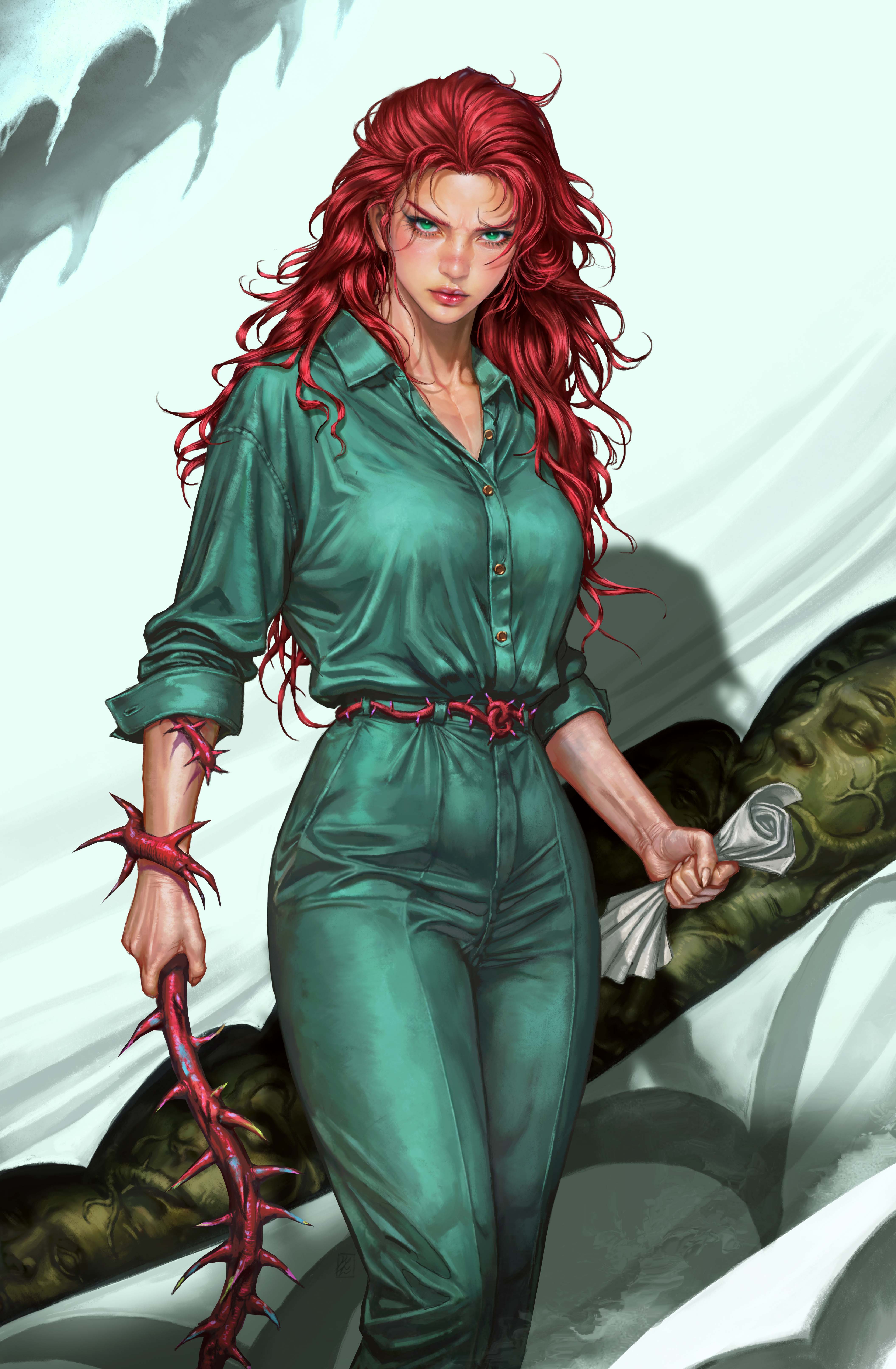 The variant cover for Poison Ivy #47 by Kyuyong Eom