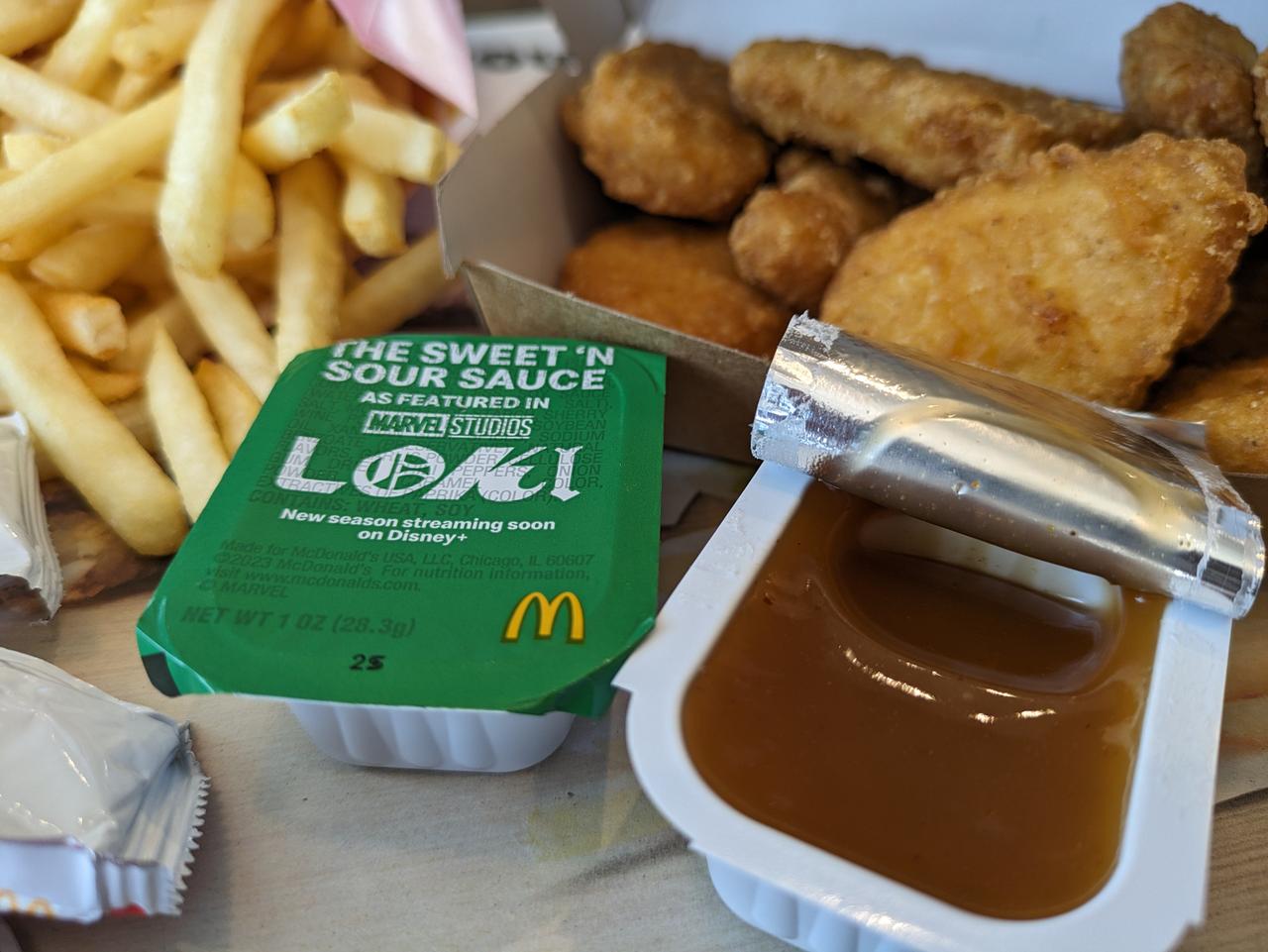 Photograph of McDonalds Meal and Loki Sauce