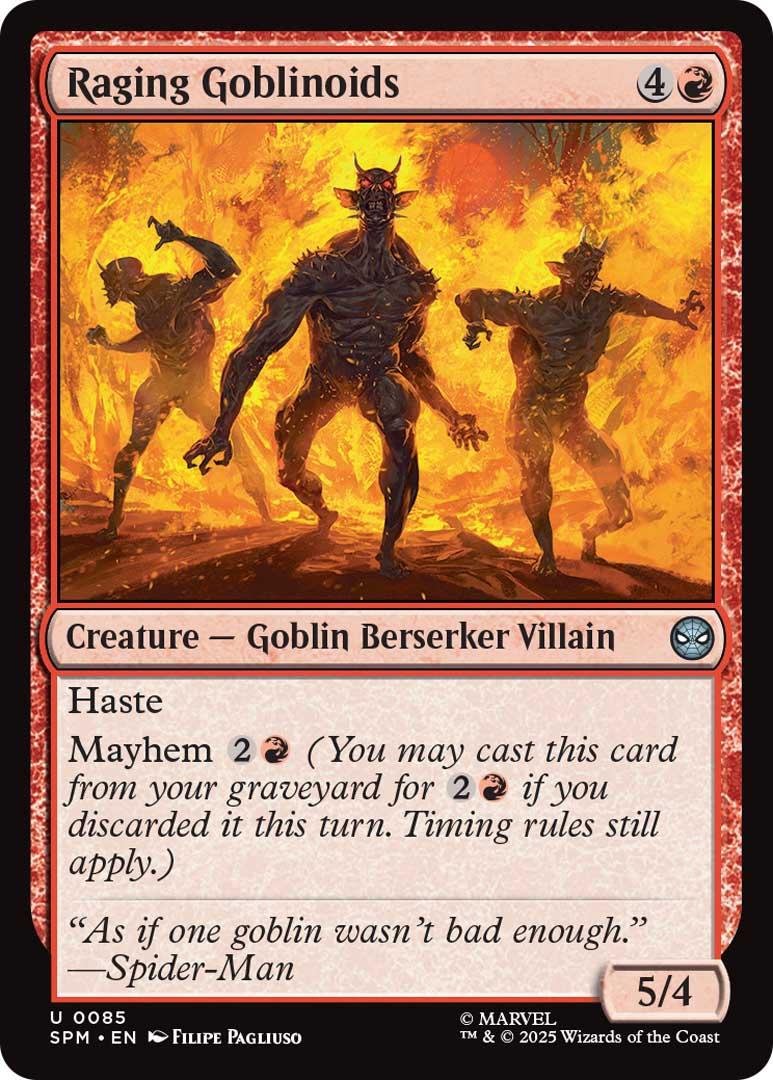 The Raging Goblinoids card from Magic: The Gathering