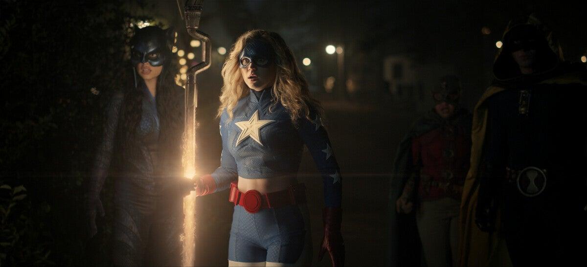 Stargirl and Wildcat in costume