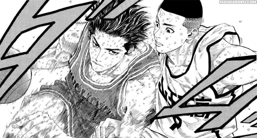 Cropped interior panel from Slam Dunk Manga