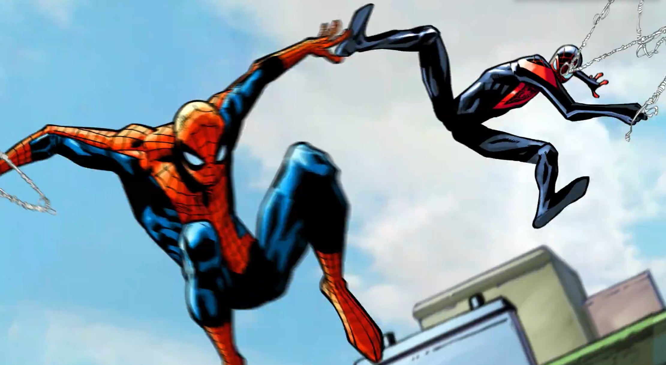 Peter and Miles swinging