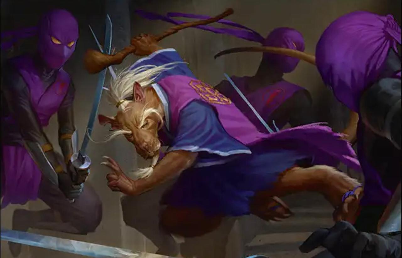 An image of the art from Splinter, Radical Rat from Magic: The Gathering x Teenage Mutant Ninja Turtles
