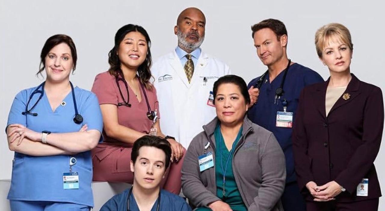 A promotional poster for St. Denis Medical on NBC.