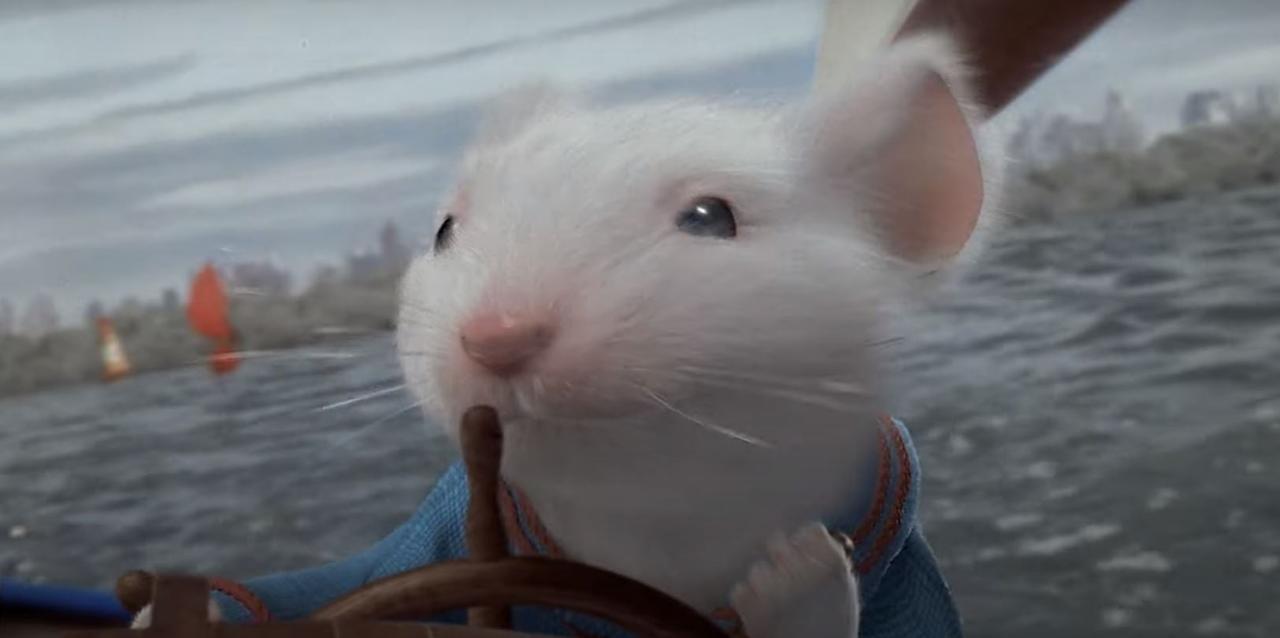 Stuart Little on a boat