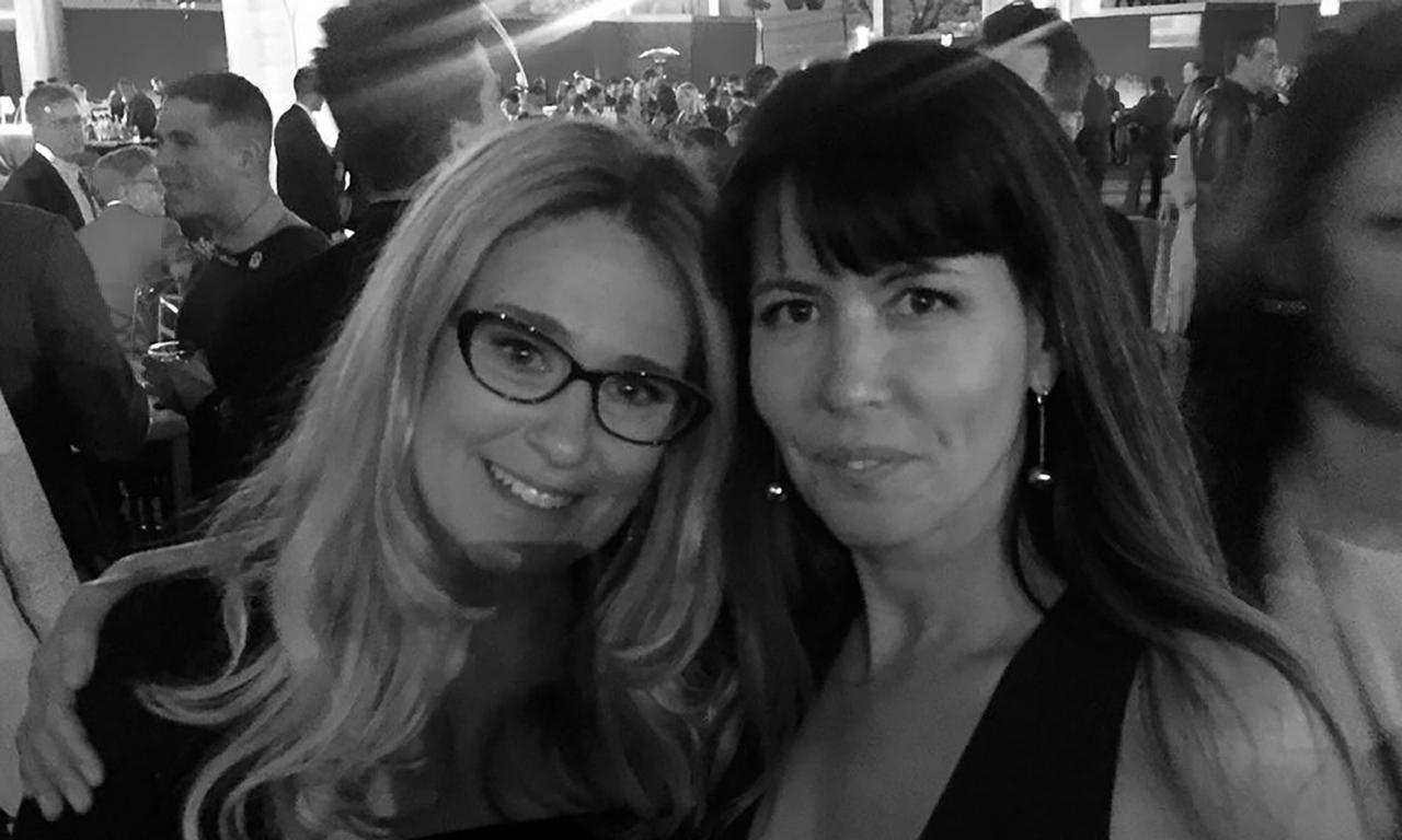 Two women, Susan Eisenberg and Patty Jenkins, standing together