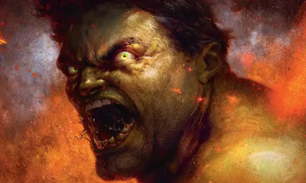 The art from The Incredible Hulk Magic: The Gathering card from Marvel Super Heroes