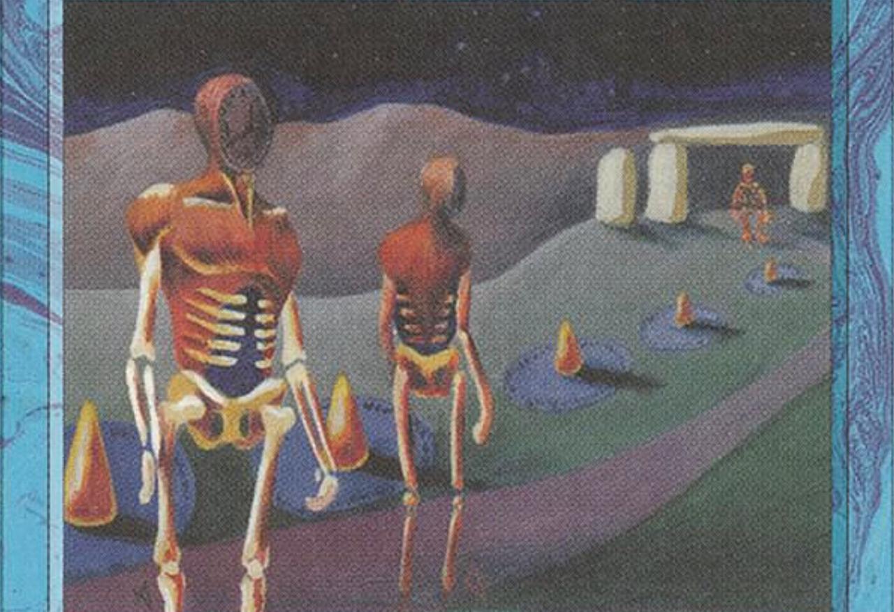 The art for the Time Walk card from Magic: The Gathering