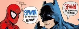Spider-Man and Batman illustrations