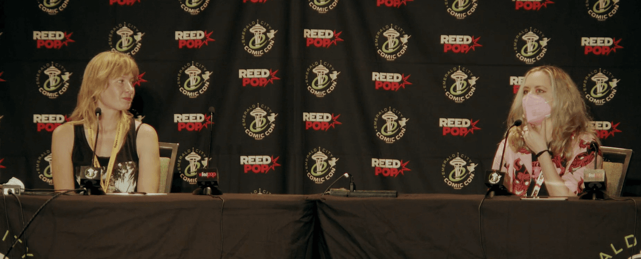 Hope Larson and Liana Kangas at Emerald City Comic con