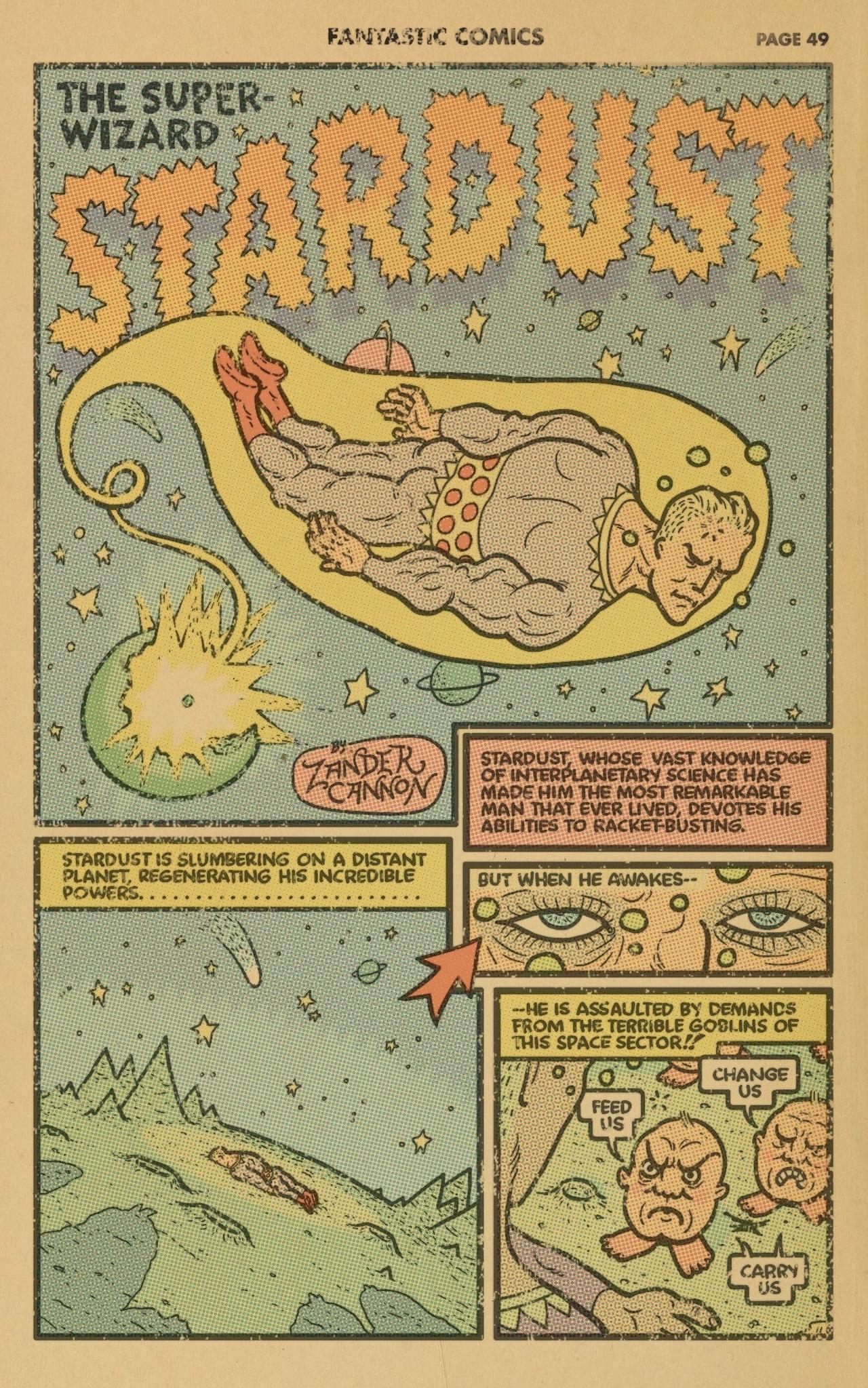 Scanned comics page featuring The Super Wizard Stardust