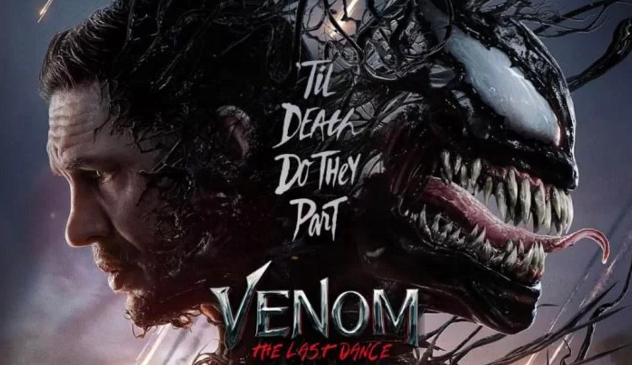 A promotional image of Tom Hardy and Venom for Venom: The Last Dance