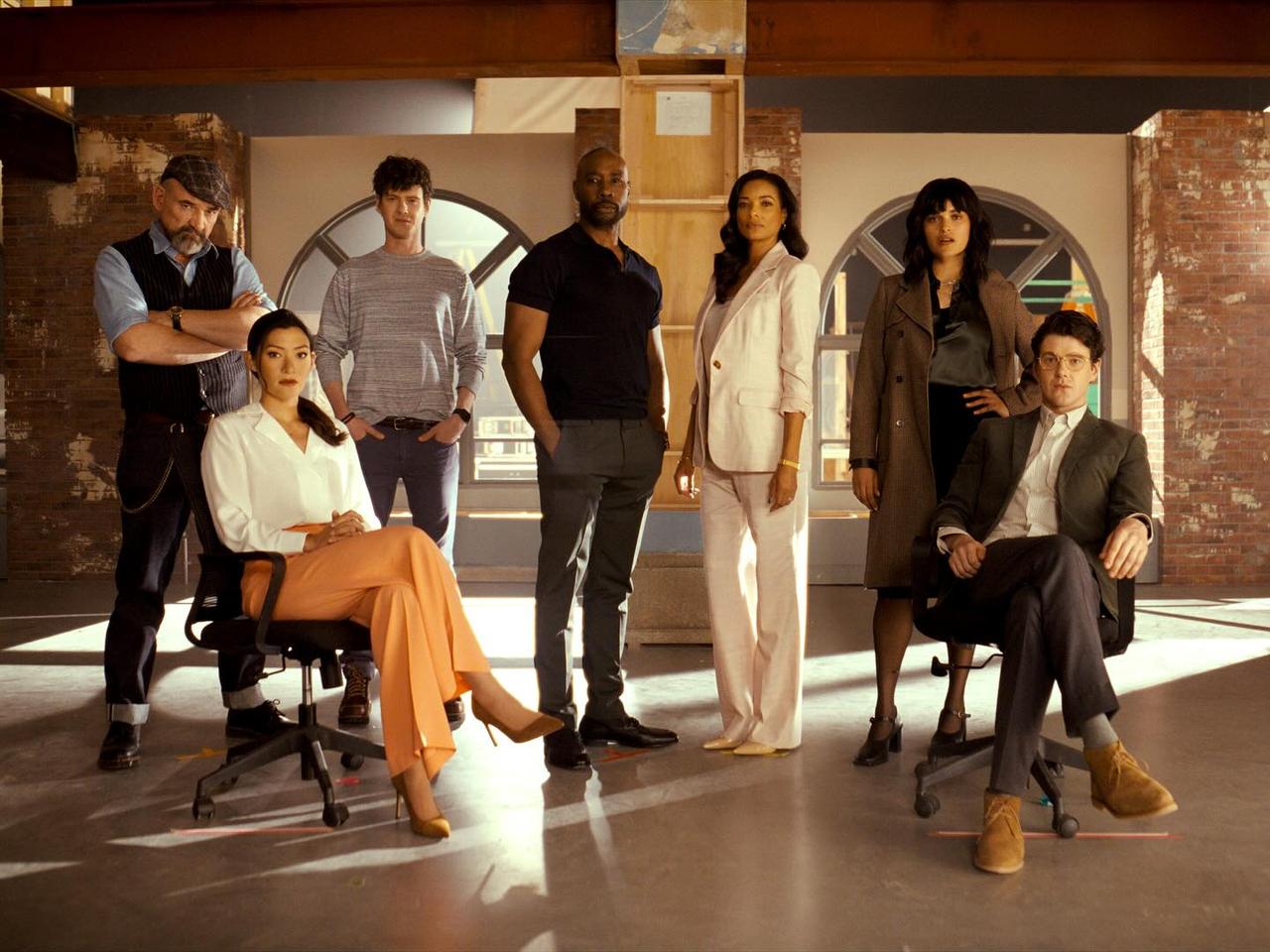 A promotional still of the cast of Watson on CBS.