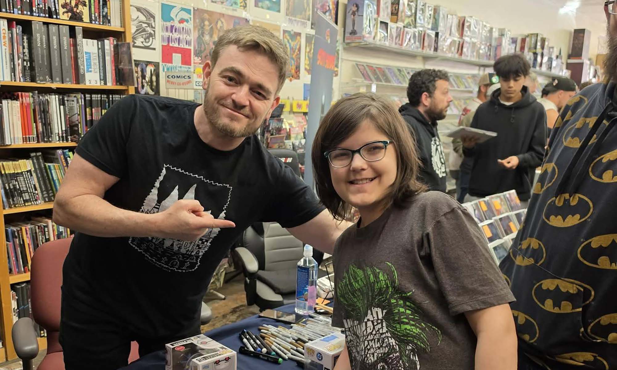 Scott Snyder and Julius at Comics Exchange