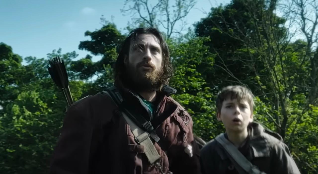 A still of Aaron Taylor-Johnson in the trailer for 28 Years Later