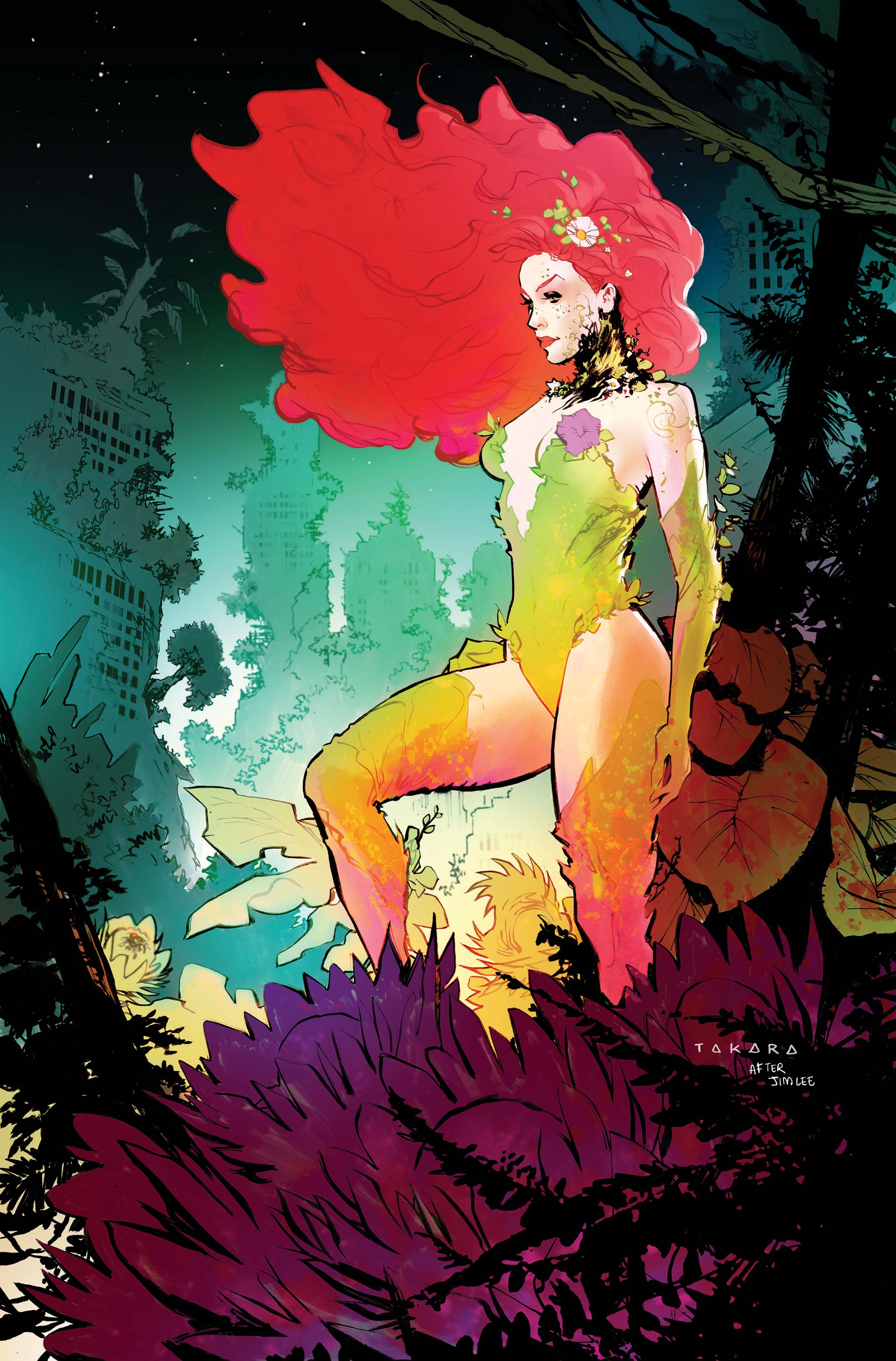 The variant cover of Batman Bad Seeds - Sunset #1 by Marcio Takara