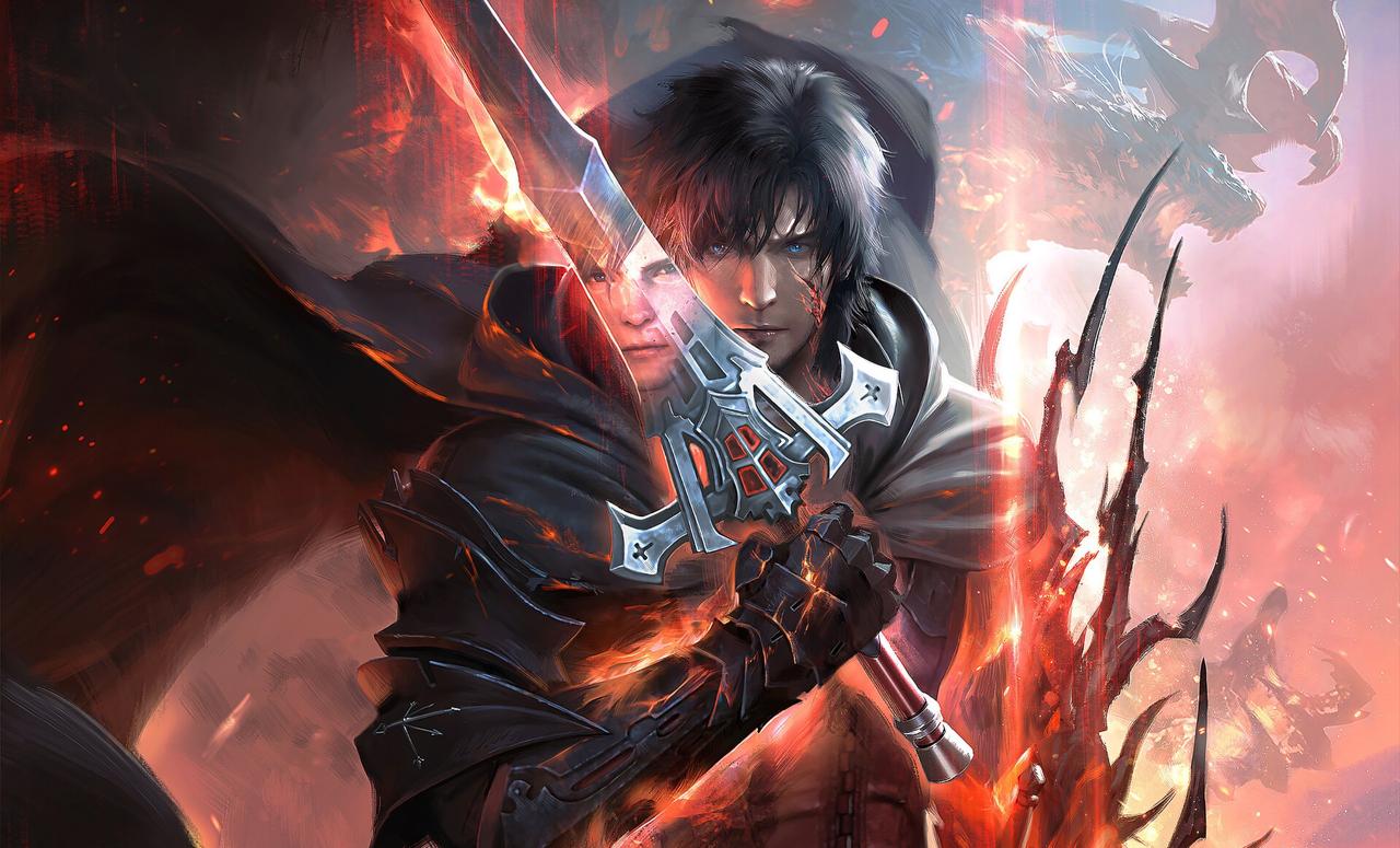 The artwork from the Clive's Invictus Blade Magic: The Gathering card
