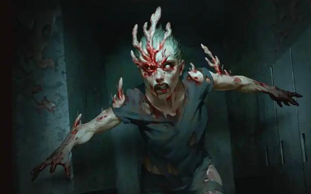 The art from Cordyceps Infected card from Secret Lair x The Last of Us Part I